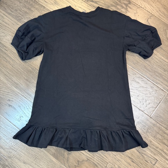 Scoop Womens Black Dress‎ Size L (12-14) Short Sleeve Ruffle Hem Casual - Picture 5 of 5